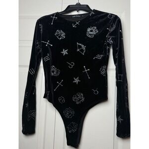 Motel Rocks Astro Glitter Bonella Velvet Bodice Zodiac Symbols